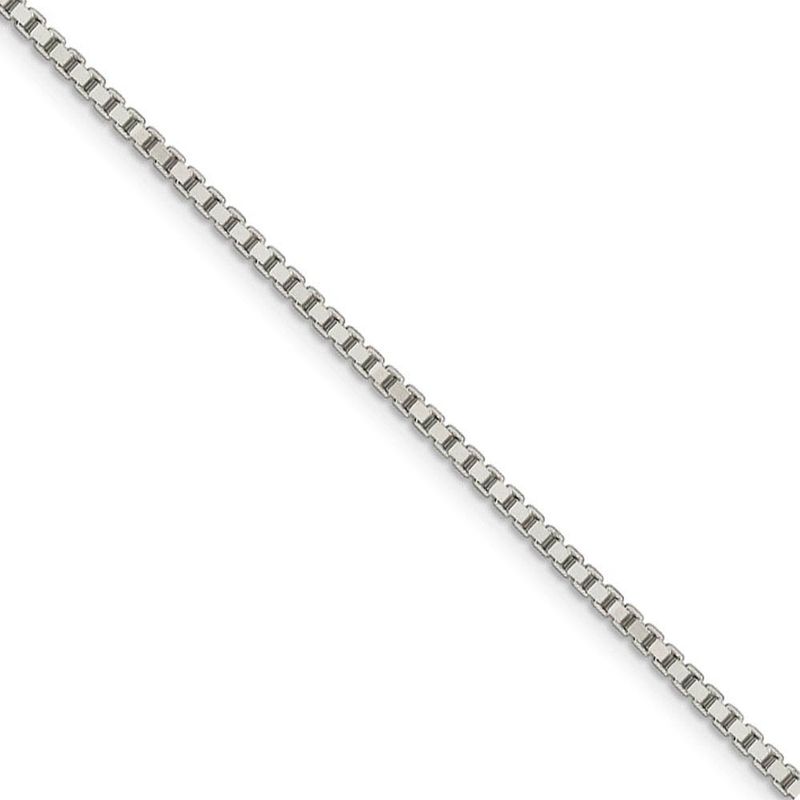 1.75mm Sterling Silver, Box Chain Necklace, 30 Inch